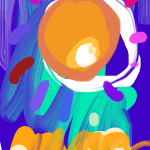 Title: The Warmth of Other Suns" (05022026)  
Digital, 44" by 57".
